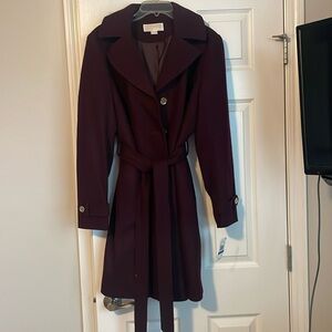 Michael Kors Trench Coat - Burgundy